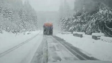 Ninsoare ca-n toiul iernii, la Rânca