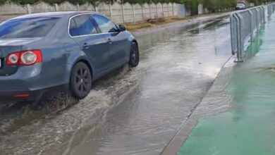 Inundație pe străzile din Motru